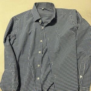 State & Liberty Blue and White Gingham Button Down Shirt